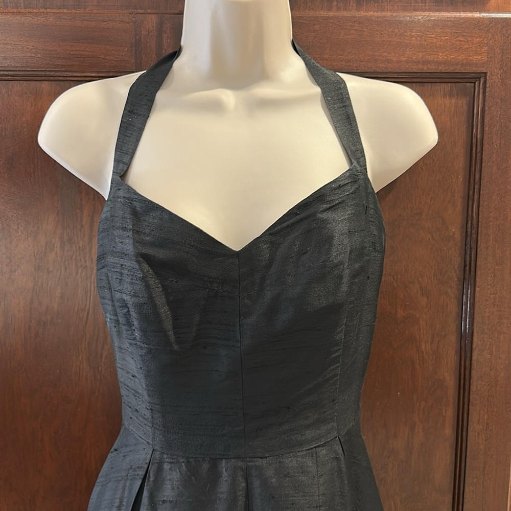 SHOSHANNA 100%SILK BLACK HALTER DRESS SIZE 4 - Picture 4 of 11